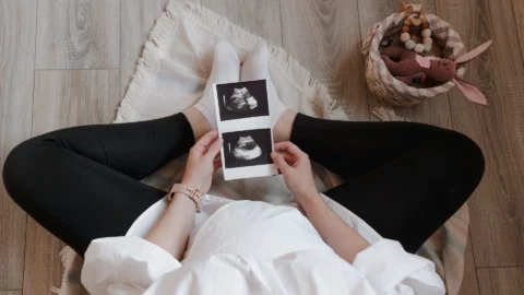Femme enceinte - avion
